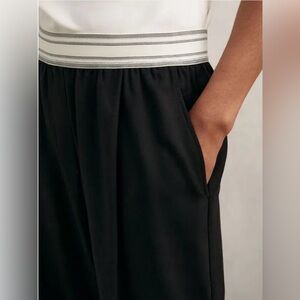 Reiss Black Pant Elastic Waist with Side Pocket